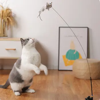Handfree Lind/Feather Cat Võlukepp, mille Bell Võimas iminapp-Interaktiivsed Mänguasjad, Kassid, Koer Jahi Kasutada Pet Products