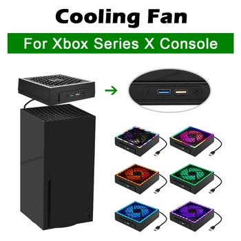 UUS Top jahutusventilaator Xbox-Seeria X-Konsoolis Värviline Valgus Ribad, jahutusventilaator, Kus on 2 USB-Porti, Külmik Fänn XSX Accessori