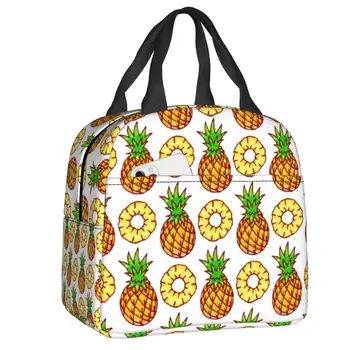 Custom Troopilised Puuviljad Ananass Lunch Bag Naiste Termilise Külmik Soojustatud karbi Lapsed Kooli Lapsed