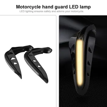1 Paari, Universaalne, Off-road Mootorrataste LED Käte Kaitse kokkupõrke-ja Vihma Kaitse, LED Valgustus Kit Handguard