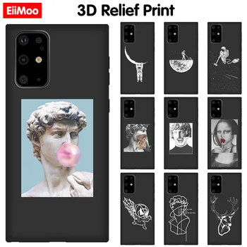 EiiMoo 3D Reljeef Õhuke Telefon Case For Samsung Galaxy Märkus 8 9 10 Lite 20 Pluss A81 A31 A51 A71 5G tagakaas Mood Kohandatud Prindi