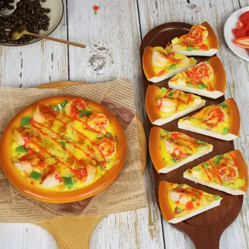 17cm Võltsitud Pizza Simulatsiooni Toidu Mudel Kunstlik Lääne-Köök Prop Lapsed Mängida Mänguasjad
