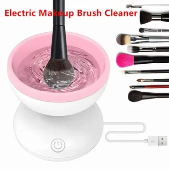 Kaasaskantav Valge Elektrilised Makeup Brush Cleaner Masin Naiste Eye Shadow Elektrilist Harja Puhastamiseks Vahend Kiireks Kuivatamiseks USB-Laadimine 2#