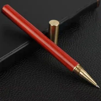 Metallist Allkiri Pliiatsi Äri Õpetajate'Day Kingitus Redwood Messing Ball Pen Vintage Sandlipuu Neutraalne Pliiats