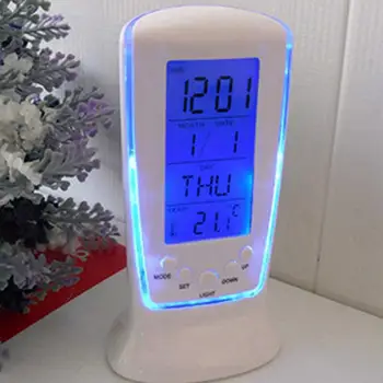 Digitaalne Kell Kalendri Temperatuur LED Digitaalne Äratuskell Desktop Sinine taustavalgustus Elektrooniline Kalender, Termomeeter Led Kell