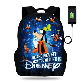 Mood Disney Goofy Movie Seljakott Poiss Tüdruk Kool Kott Teismeline, Laadimine USB Päevase Reisi Seljakott Õpilane Schoolbags Mochila