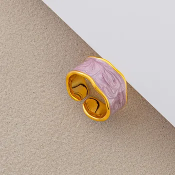 Prantsuse Vana Lihtne Stiil lihtne Luksus Emailiga Paindlik Ring Customed Disain nimetissõrme Rõngad Naine/Naised/Tüdrukud