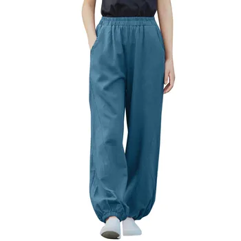 2023 Naiste Haaremi Püksid Suvel Vabaaja Lahti Kõrge Vöökoht Tasku Püksid Naiste Vintage Pahkluu Pikkusega Vabaaja Püksid