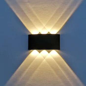 Üles Ja Alla LED Seina Lamp IP65 Veekindel Lamp Kaasaegne Alumiinium Kaare Seina Pesumasin Valgus Veranda Valgustus Soe Valge Trepid seinavalgusti