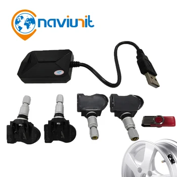 Naviunit USB-porti Sisseehitatud TPMS rehvirõhu Süsteeme Jälgida Auto Rehvi Diagnostika-tool sobib kõigile android raadiod