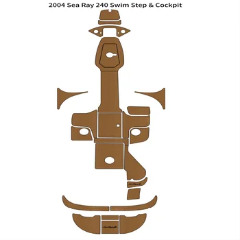 2004 Sea Ray 240 Ujuda Platvormi Kabiini Padi Paat EVA Vaht Teak Tekk Põranda Matt