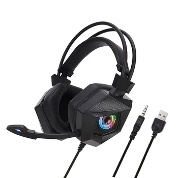 G15MV Juhtmega Peakomplekt RGB Valgust Kõrva Kõrvaklapid w/ 3.5 mm Audio Jack & koos Mic Müra Tühistamises Mängija Kõrvaklapid Gaming Kõrvaklapid
