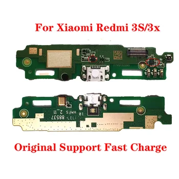 Eest Xiaomi Redmi 3S /3X Originaal USB Eest Board Plug-Liides Laadimise Dock Port Koos Mikrofoni Flex Kaabel Osad