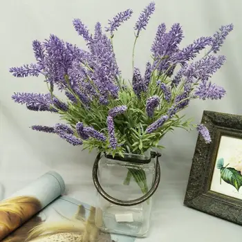 Romantiline Võltsitud Lill Lai Rakendus Dekoratiivsed Ilus Kunstlik Lavendel Lill Pulm Kodu Tabel Decor