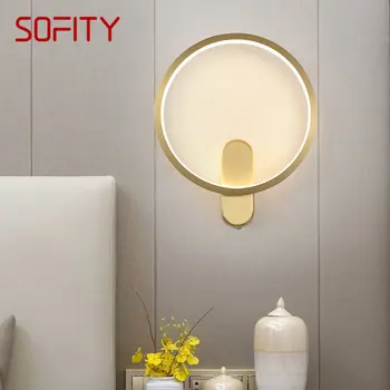 SOFITY Kaasaegse Seina Lamp LED Induktsiooni Messing Loominguline Kuld Sconce Kerge Koduse Elu-Magamistuba Decor