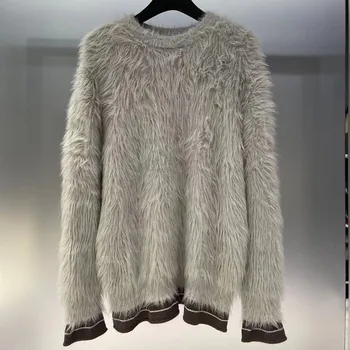 Naiste Luksus Brändi Pullover Originaal Mohair Disain High-end Unisex Mood Kampsun Kõrge Kvaliteediga Meeste Kuulus Trend Kudumid