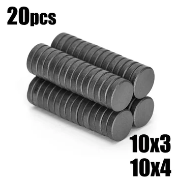 10 20pcs/Palju 10x4mm 10x3mm 8x3 8x4 Must Ümmargune Magnet Külmkapp Raud-Magnetitega Ring Kõlari Magnet püsimagnetitega Tasuta Shipping