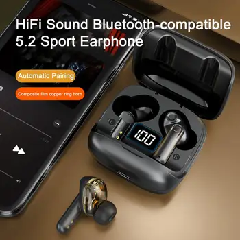 Kasulik Laetav Juhtmevaba Earbuds tasu võtmise Kohtuasjas Sport HiFi Bluetooth-ühilduva 5.2 Kõrvaklapid