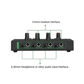 4 Kanalit Mini Kõrvaklappide Võimendi HA400 Ultra-Kompaktne Stereo Audio Võimendi, Kõrvaklapi Võimendi Muusika