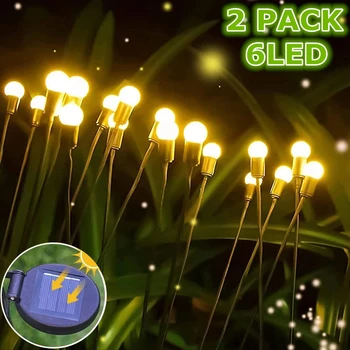 2 Pack LED Väljas Päikese Valgustus Veekindel Ilutulestiku Firefly Aias Tuled Maastiku Solar Lamp Uue Aasta Jõulud Teenetemärgi