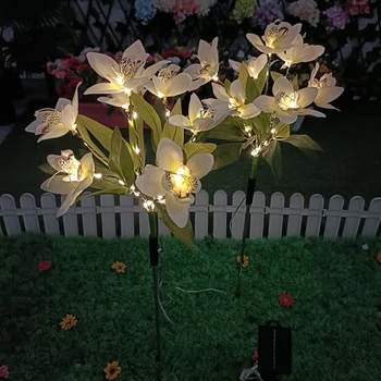 Orhidee Õie Päikese Valgus, IP65 Veekindel Õues Dekoratiivne Light Värviline LED Õue Lamp 600MAH jaoks Terrass Muru Aias Rada