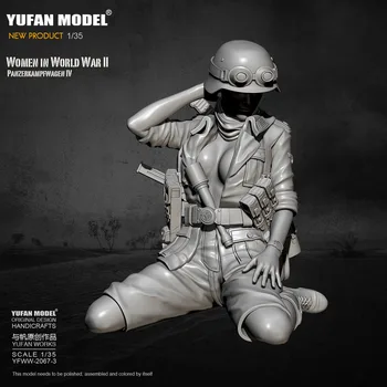 1/35 Yufan mudel Vaik Mudel Tank sõdur ilu ise kokkupandud YFWW-2067 all-3