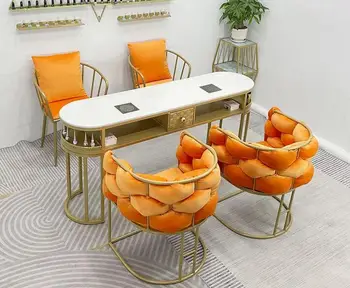 Net punane oranž marmor küünte parandamiseks tabel tool sobiks ühe-ja kahekohalised kolm isik tolmuimeja kerge luksus küünte enhancem