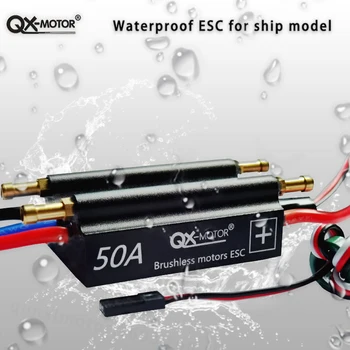 QX-mootor 2-6S 50A 70A 90A 120A Veekindel Harjadeta ESC Speed Controller for RC Paat Laeva BEC 5,5 V/5A vesijahutus Syste