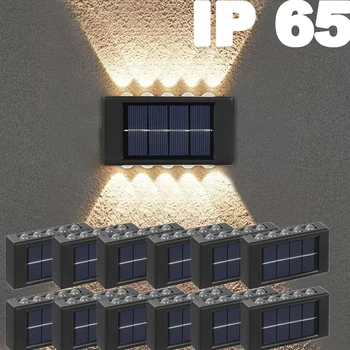 10 LED Solar Seina Lamp Tuled Väljas Veekindel Üles Ja Alla Solar Valgustus Väljas Lamparas Kodu Hoovis Aia Kaunistamiseks Lamp