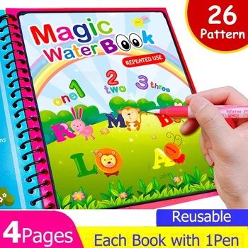 Magic Vee Tõmbamiseks Raamat Korduvkasutatavad Värvimine Raamatu Maali-Joonistus-Mänguasjad Montessori Meele Alguses Haridus Mänguasjad Lastele