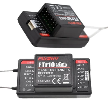 FlySky FTr10 kahepoolne Dual Antenn Vastuvõtja, 2.4 G 10CH PPM/BUS/ iBUS Andmete liides Flysky PL18 saatja