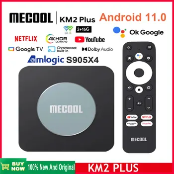 Mecool KM2 Pluss Android 11 4k TV Box Amlogic S905X4 2G+16G Google, Netflix Sertifitseeritud USB3.0 Prime Video Multi Streamer HDR10 BT5