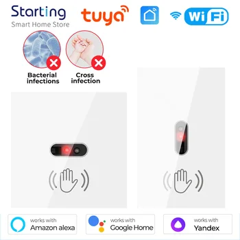 USA ELI WiFi, Infrapuna Sensor Smart Switch Laine Karastatud Klaasist Paneel, Tuya Smart Elu Kontrolli Toetuse Alexa Google ' i Kodu Yandex Alice