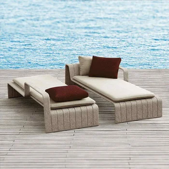 Hoovis väljas beach lounge tool loominguline aed vaba aja veetmise rotangist voodi mööbel kombinatsioon