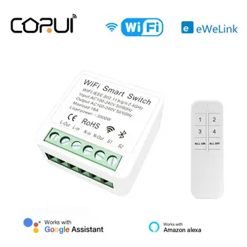 CORUI 16A EWeLink WIFI Smart Switch Mini 2-way Kontroll-lamp Lüliti Moodul Ajastus Maha Kaitselüliti Tugi Google ' i Kodu Alexa
