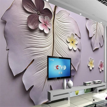 wellyu 3D lill leevendust seina banaan puu sisse pressitud taust seina custom suur pannoo tapeet de papel parede
