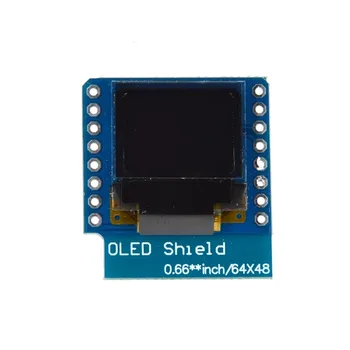D1 Mini 0.66-tolline OLED-ekraan moodul LCD ekraan moodul IIC/I2C liides