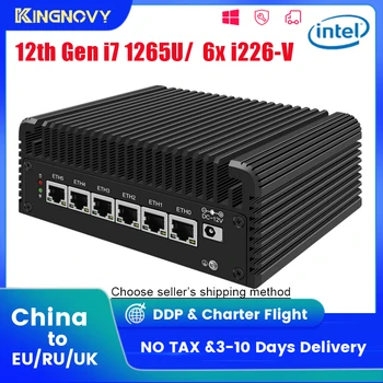 2023 2,5 G Pehmet Firewall Router 6x Intel i226-V 12. Gen Lepp LakeIntel i7 1265U i5 1235U 8505 Fanless Mini PC Seade Proxmox