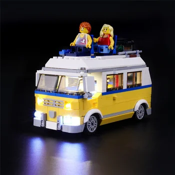 USB-Valgustus Komplekt Lego Päikest Surfer Van 31079 Tellistest Hoone Plokid-(Ei ole Komplektis Lego Mudel)